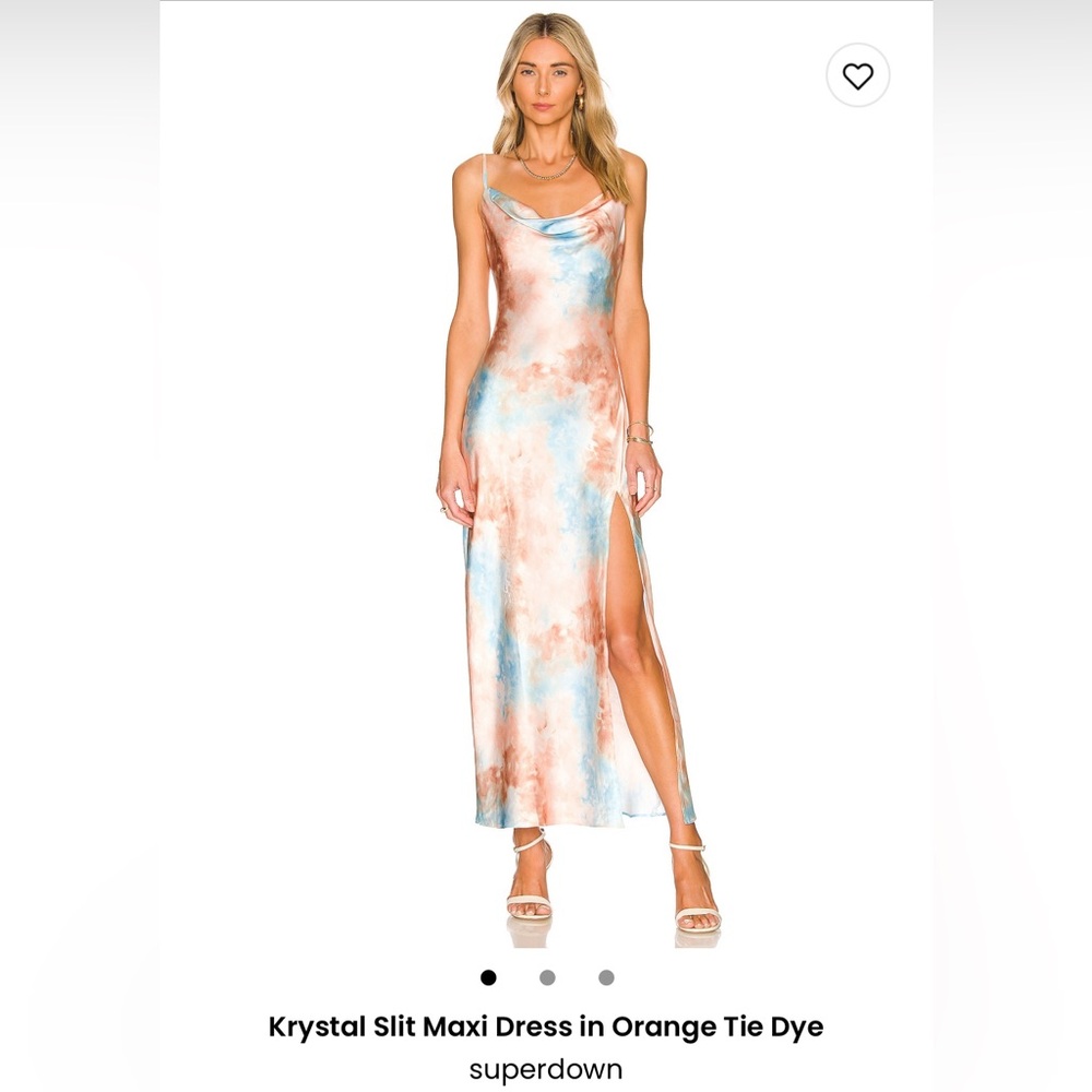 Superdown Maxi Dress - orange tie dye - size S